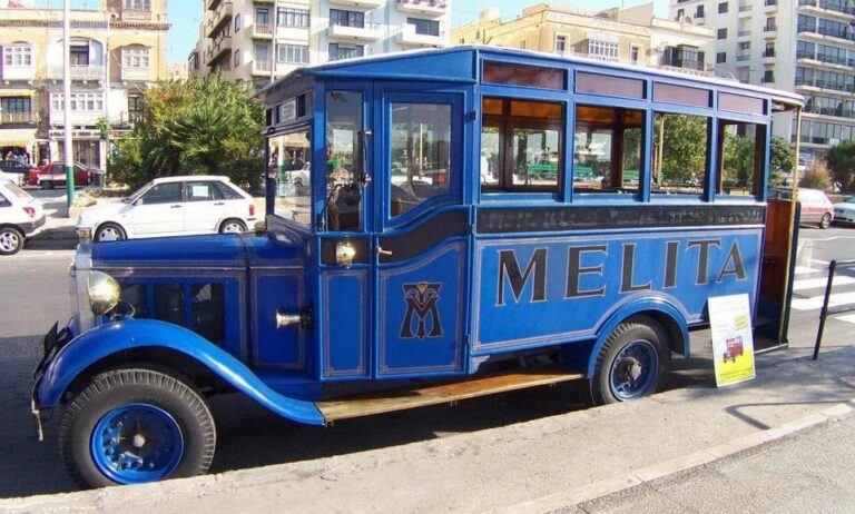 Malta Vintige Bus Melita Tour guidato panoramico