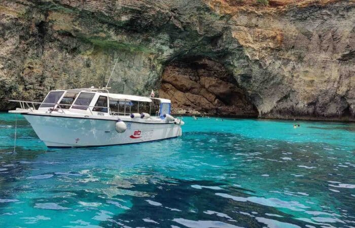 Swimming in Comino caves during in Gozo jeep tour