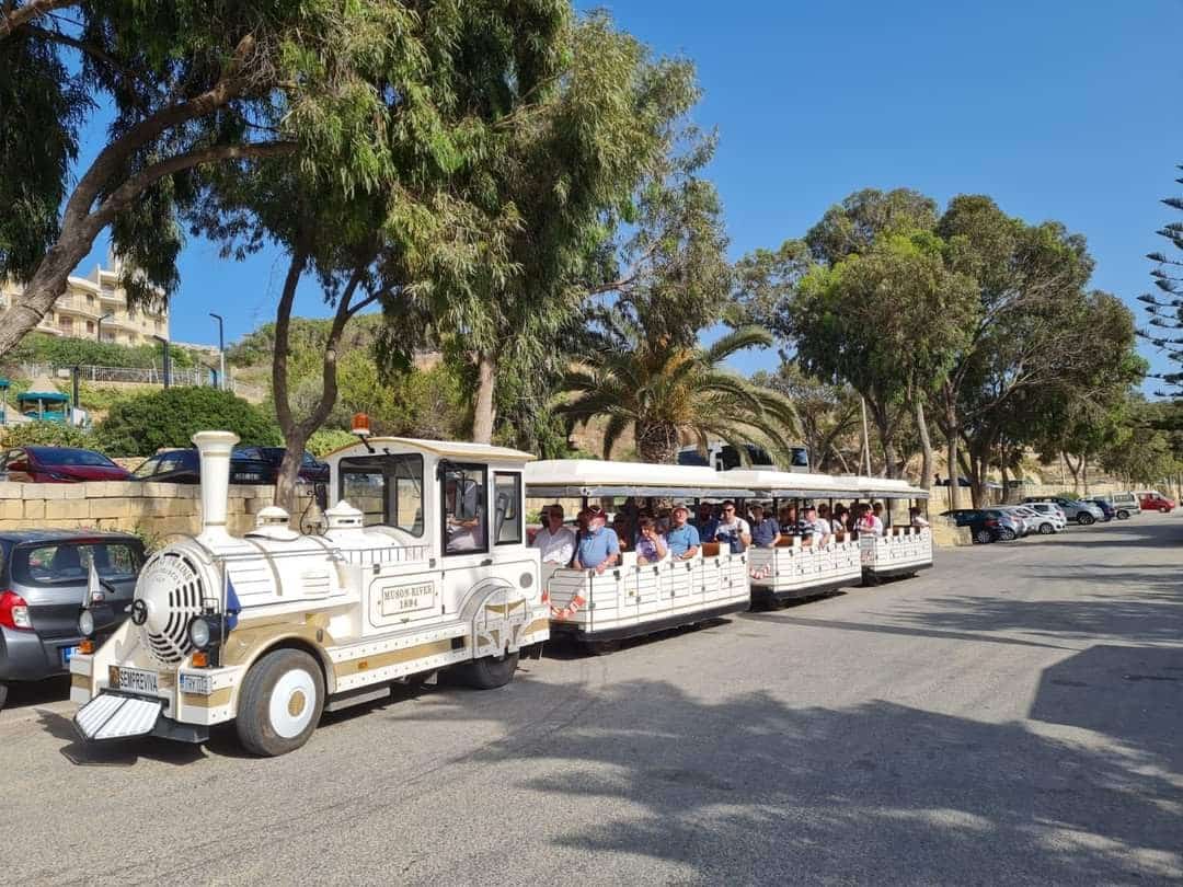 Fun touristic train included in Gozo guided tour