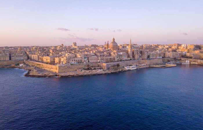 Valletta harbours, captured from Sliema, Malta